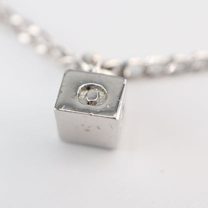 Christian DIOR Bracelet Cube 4charm Approx 5.9g Silver Color Accessories Bag