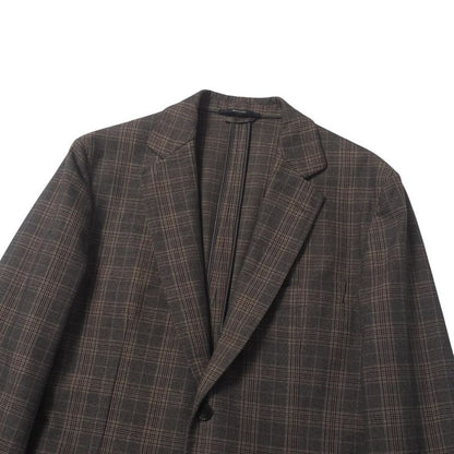 Hermes Tailored Jacket Size 52 Single Jacket Bleather Check 2B Made In Italy