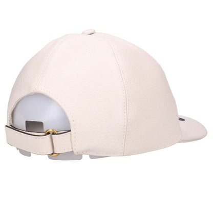 Gucci 713786 4haq9 MLB Embroidery Leather Baseball Cap Men's M 58cm (22.83in)