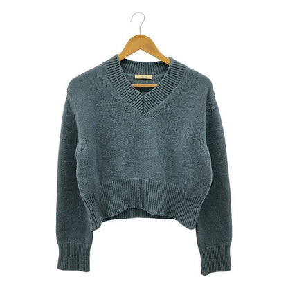 Celine - Phoebe Period Cashmere Blend V-neck Chunky Knit - S - Blue - Women's