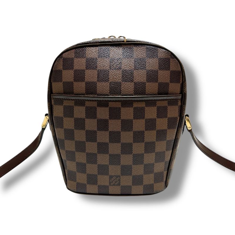 Louis Vuitton Shoulder Bag Ipanema PM Damier Leather Brown Crossbody Bag