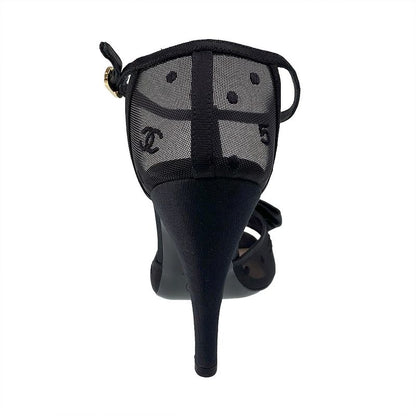 Chanel Ribbon Mesh Coco Mark Sandals