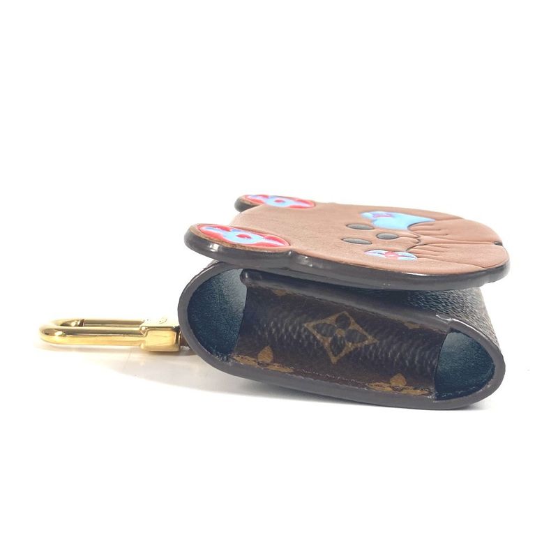Louis Vuitton Key Holder Earphone Pouch LV Bear M01361 Leather Brown