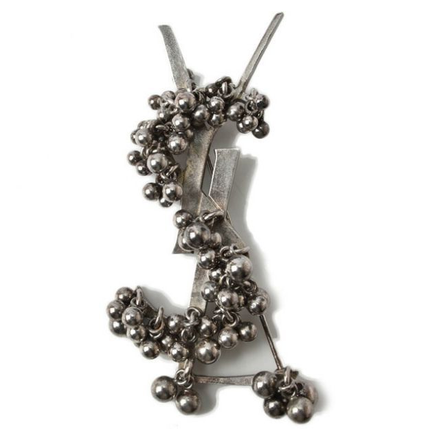 Saint Laurent Pin Brooch Pin Badge Saint Laurent Brooch Monogram YSL Logo