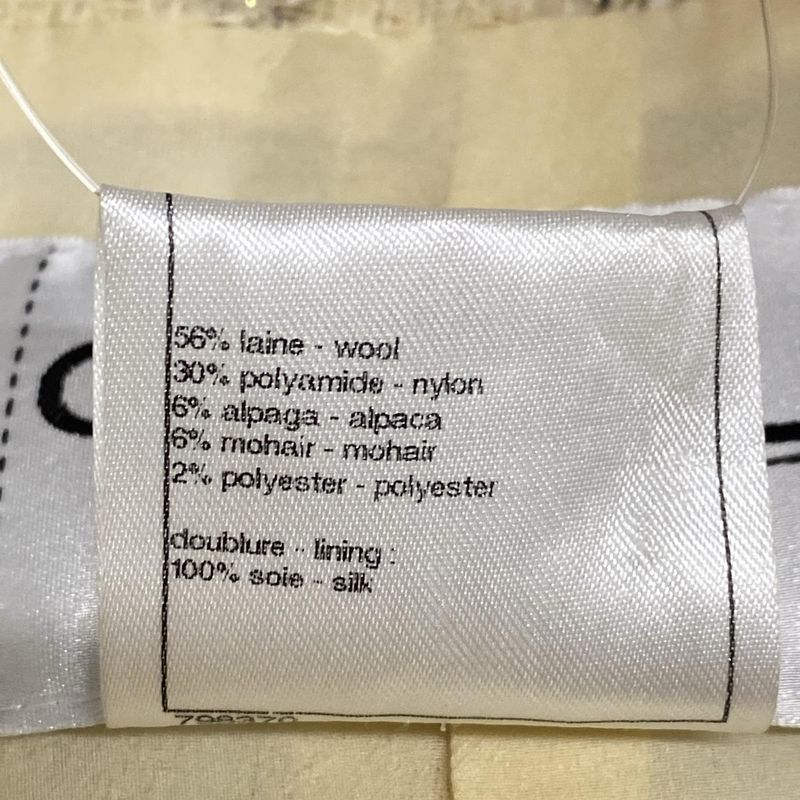 Chanel Jacket Size 36 S Women - P41853 Ivory X Black X White Wool