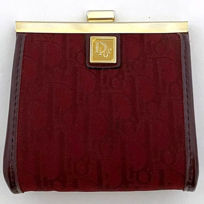 Christian Dior Wallet With Clasp Bordeaux Trotter Excellent Condition Jacquard