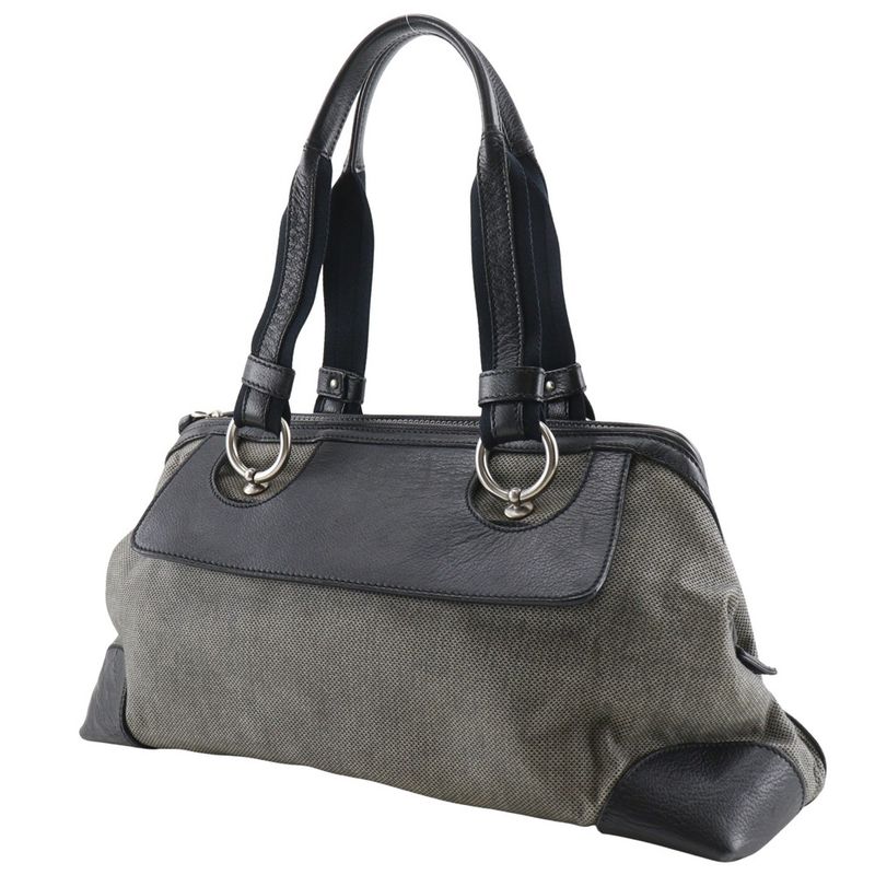 Bottega Veneta Bottega Veneta Canvas And Leather Gray/black Women's Tote Bag