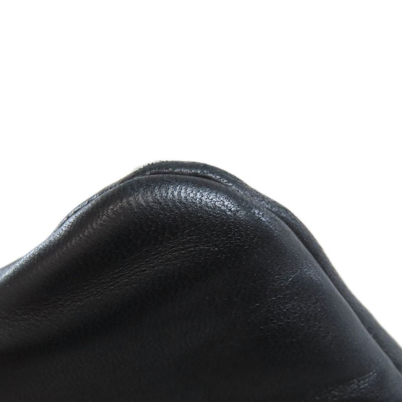 Chanel Coco Mark Bicolor Clutch Bag Leather Women