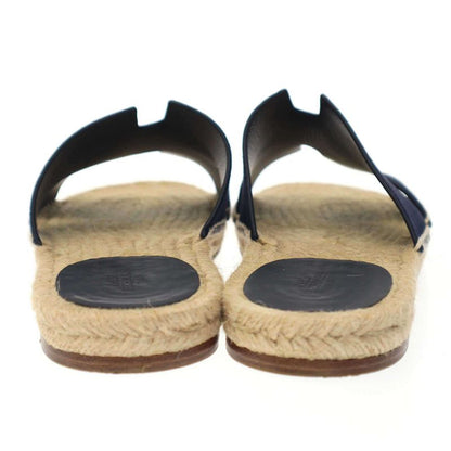 Hermes Antigua Sandals Antigua Espadrille Calf Sole Sandals Navy 40