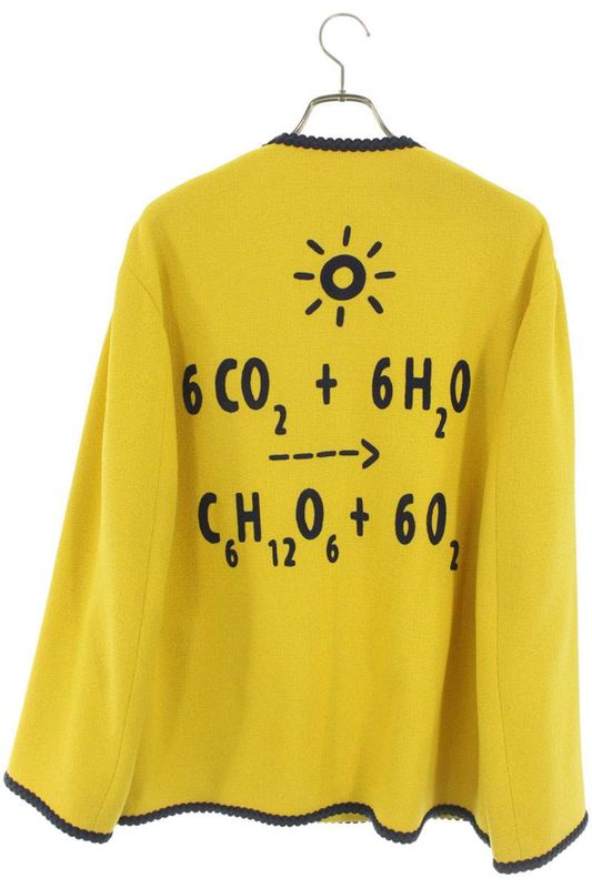 Gucci 741095 Zam2f Embroidered Tweed Jacket Men's 48