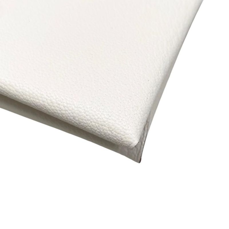Hermes Card Case Coin Case Calvi Duo W Engraved Nata White Silver Hardware