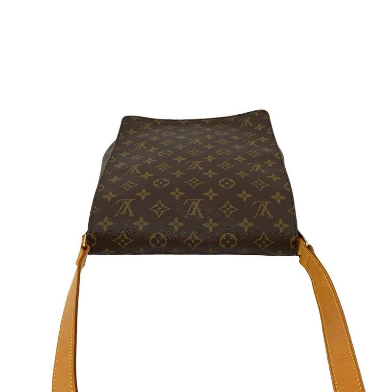 Louis Vuitton Vintage Musette Leather Shoulder Bag Pochette Sacoche Brown 63385