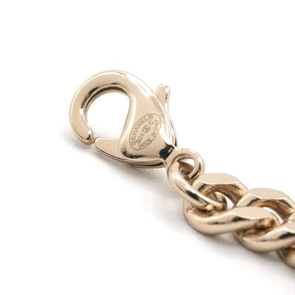 Chanel Necklace Pendant Choker Gold Coco Mark Rhinestone