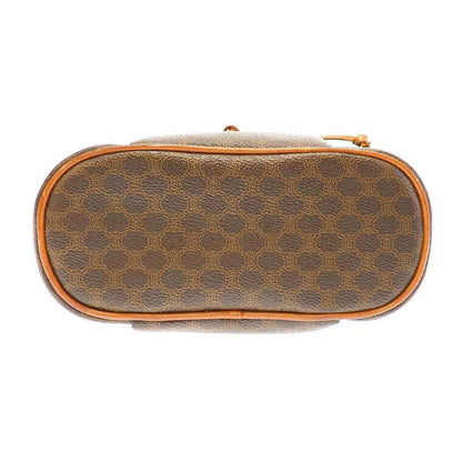 Celine Vintage Macadam PVC Shoulder Bag Brown