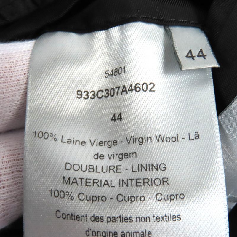 DIOR Christian DIOR Homme 933c307a4602 100% Wool Staggered Pattern Long Coat With CD Logo