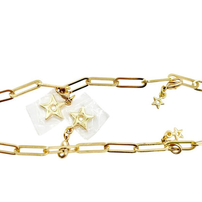 Christian DIOR Beauty Charm Logo Key Holder Charm Gold Unisex Star