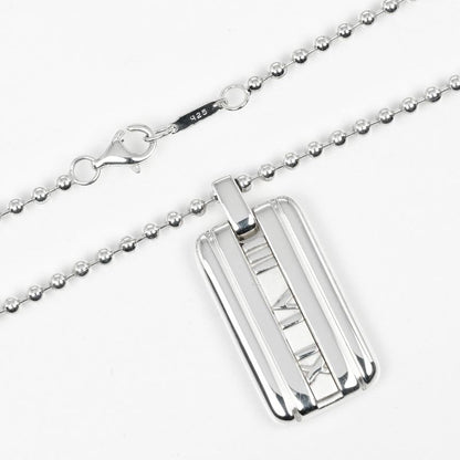 Tiffany & Co Atlas Bar Ball Chain Silver 925 Ladies 19.2g Necklace