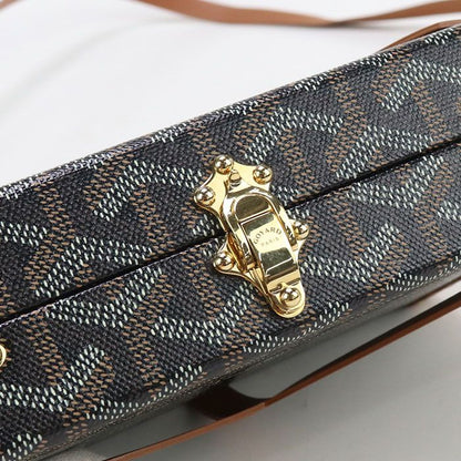 Goyard Minaudiere Trunk Bag Shoulder Bag Goyard Din Canvas Minaudiere Trunk Bag