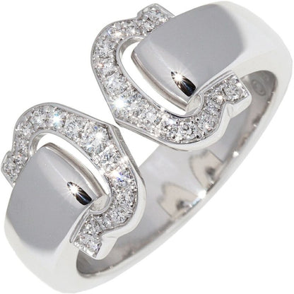 Cartier Ring 18K White Gold Diamond 30p(015ct) 2C Bouclece Ring B40710