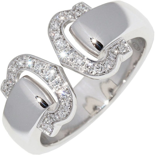 Cartier Ring 18K White Gold Diamond 30p(015ct) 2C Bouclece Ring B40710