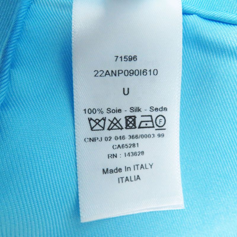 Christian DIOR 2022 D-jungle Pop Silk 100% Zebra Print Scarf Light Blue Purple