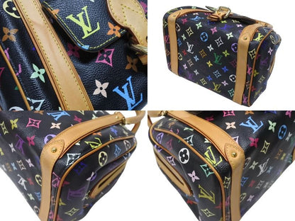 Louis Vuitton Monogram Multicolor Priscilla Handbag Noir Black Gold — view 7