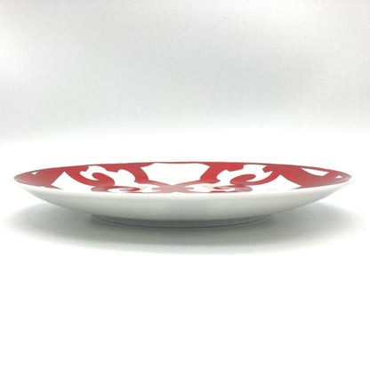 Hermes Gadarkivir Plate Porcelain Red White 17cm (669in) Tableware