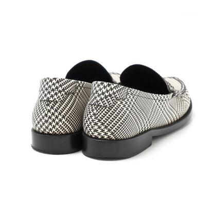 Saint Laurent Paris Loafers Size 40 Staggered Check Logo Smoo Scuff Zipper