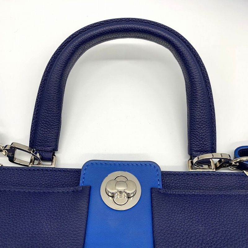 Louis Vuitton Astrid M54373 Shoulder Bag 2way Handbag Leather Navy/blue Women's