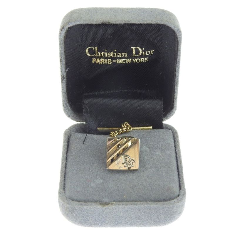 [dior] Christian Dior Logo Gold Plated Men's Tie Pin