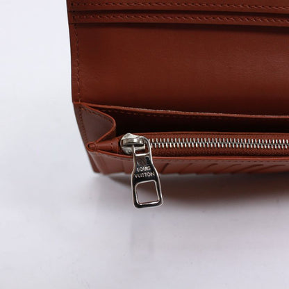 Louis Vuitton Portefeuille Brazza NM Leather Brown Wallet Silver M82631