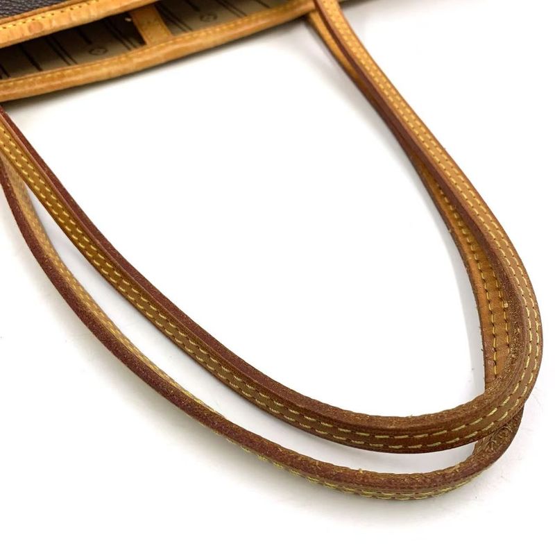 Louis Vuitton Neverfull MM Monogram Leather X PVC Brown Tote Bag Gold M40156