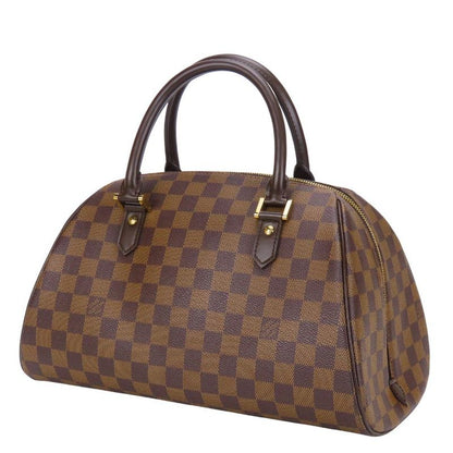 Louis Vuitton Handbag Rivera MM N41434 Damier Ebène Brown Gold Hardware Handbag