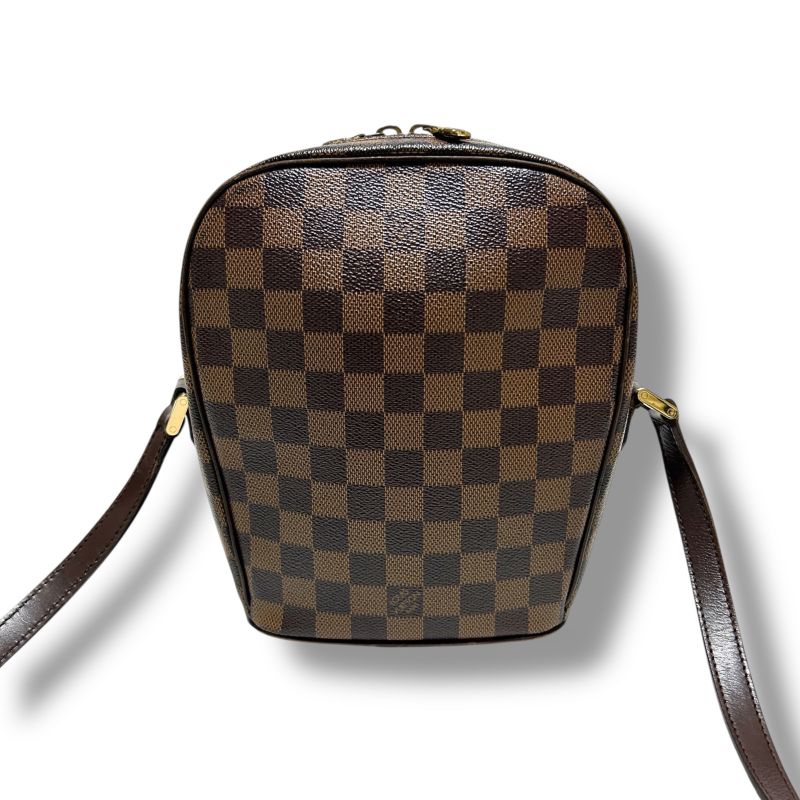 Louis Vuitton Shoulder Bag Ipanema PM Damier Leather Brown Crossbody Bag