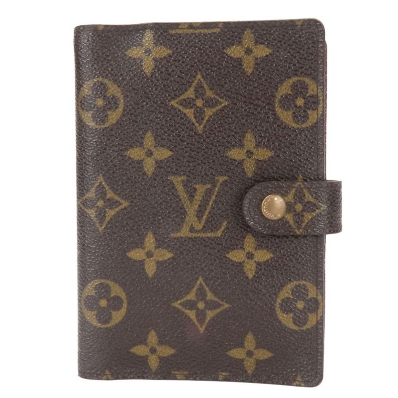 Louis Vuitton Notebook Cabas - Agenda PM R20005 Monogram Brown Gold Hardware