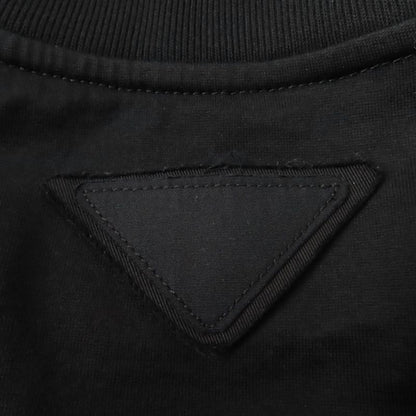 Prada 2020 35838 100% Cotton Triangle Patch Logo Print Short Sleeve T-shirt