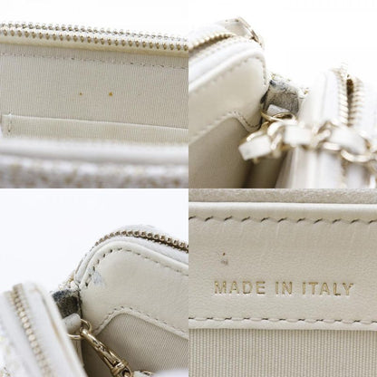 Chanel Deauville Chain Shoulder 2WAY Clutch A84415 Tweed White Ladies Shoulder