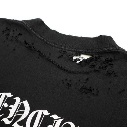 Balenciaga 24ss Logo Print Damaged Oversize D T-Shirt 764235 Tqvj8 Black XL