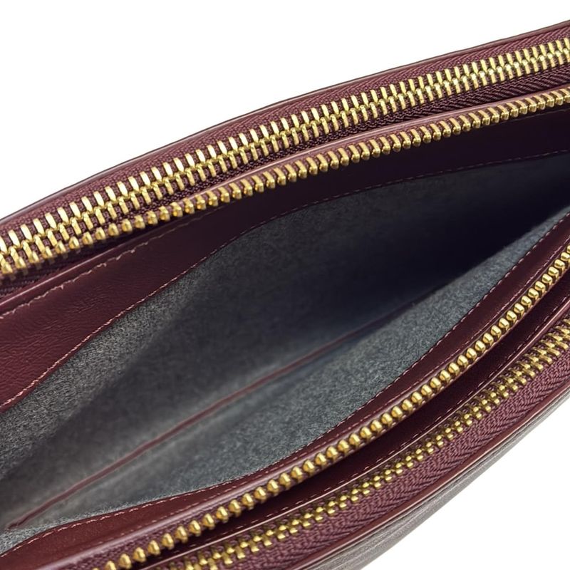 Celine Shoulder Bag Trio Large Bordeaux Leather