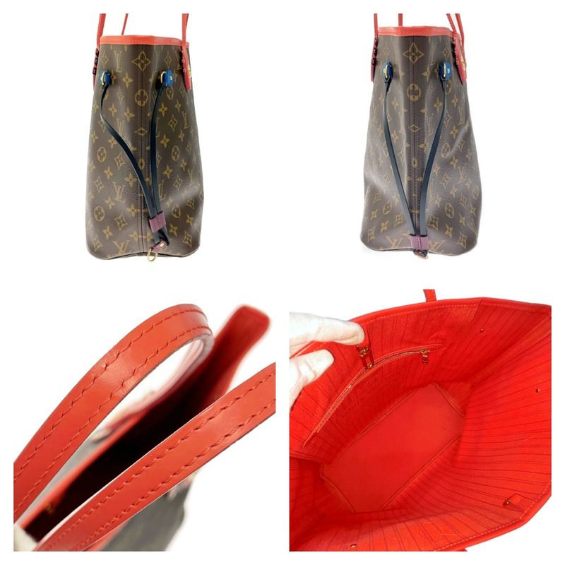 Louis Vuitton M41663 Monogram PVC Neverfull MM Totem Brown 365183 Shoulder Bag