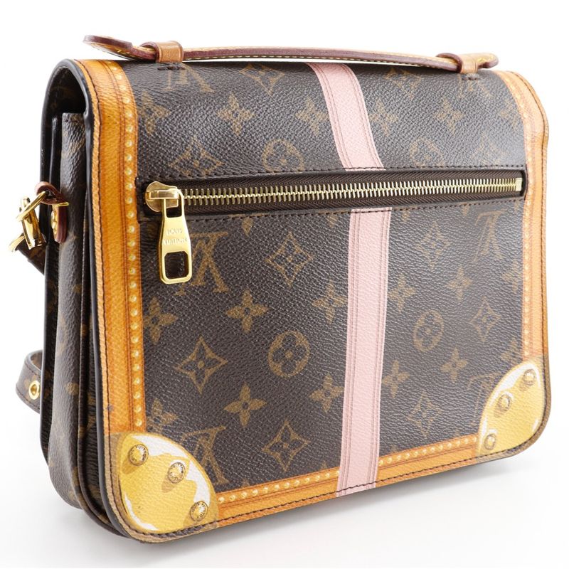 Louis Vuitton Pochette Metis Summer Trunk Monogram Canvas Brown Dr2178 Ladies