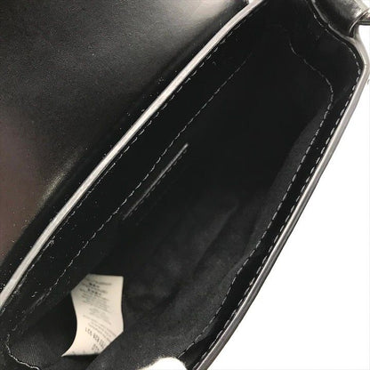 Versace Versus Super Safety Chain Shoulder Bag Black Leather