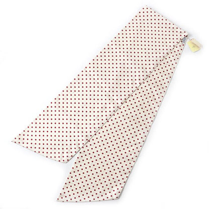 Hermes 099882s Maxi Twilly 100% Silk Ivoire/rouge Bee Insect Dotted Calais