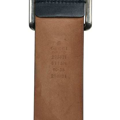 Gucci Sherry Line Belt Size: 90 36 295331 Navy Red Leather Men's Gucci