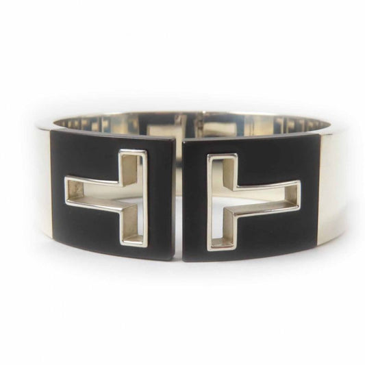 Tiffany & Co T-cut Out Bangle / Bracelet Ag925 Silver Black Ladies