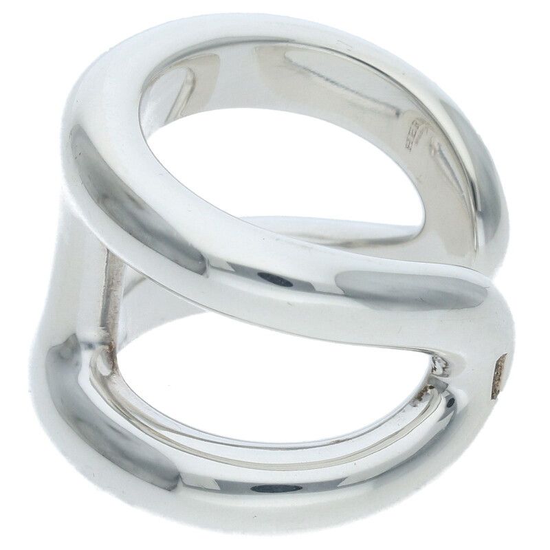Hermes Osmose GM Osmose GM Silver Ring Men's #8