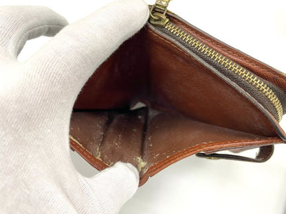 Louis Vuitton Monogram Compact Zipped Folding Wallet M61667 Brown Made In Spain