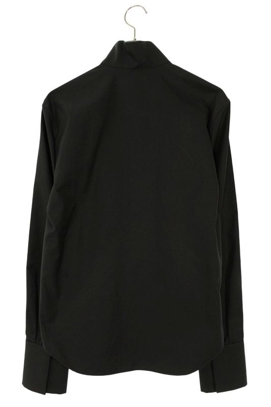 Saint Laurent Paris 780094 Y1h68 Pleated Stand Collar Long Sleeve Shirt Women 36