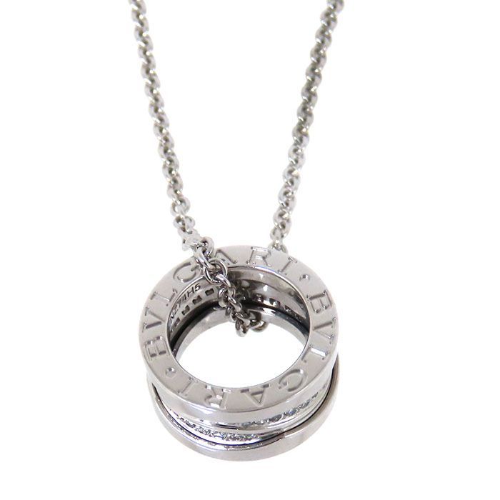 Bvlgari Bulgari B-zero1 Legend Diamond Necklace 18K White Gold 750 White Gold
