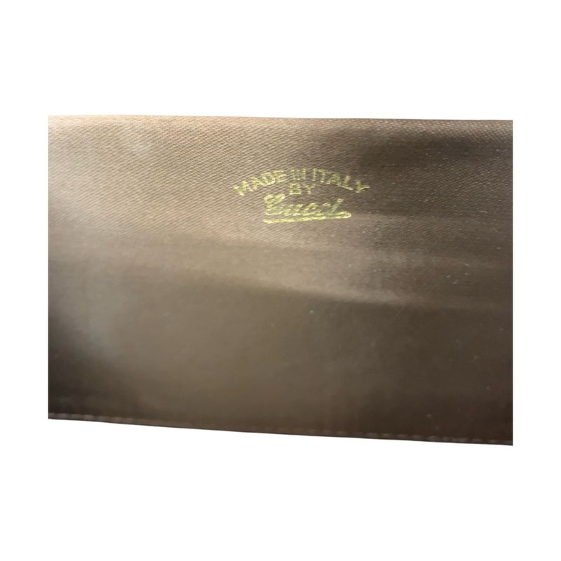 Gucci Vintage Old Gucci Double G Brown Gold Hardware Velour Shoulder Bag